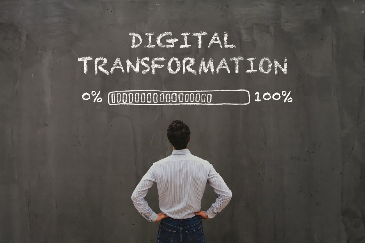 digital transformation concept in business, disruption, digitálna transformácia
