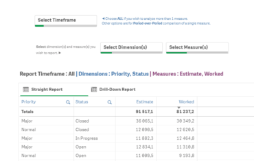 Native ad-hoc report in Qlik Sense